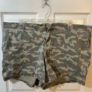 Lane Bryant Camo Shorts in Olive Tones